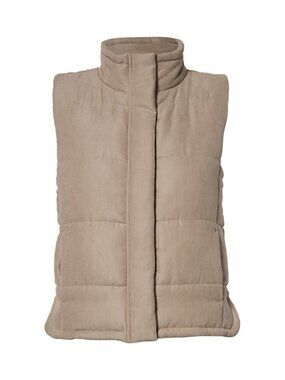 KORYE Women's Puffer Vest Size M In Mocha